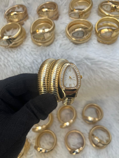 Elegant Gold Serpenti Style Women’s Watch